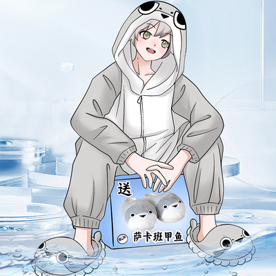 搞怪卡通情侣男女法兰绒连体睡衣