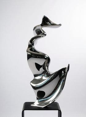 抽象玻璃钢电镀雕塑摆件