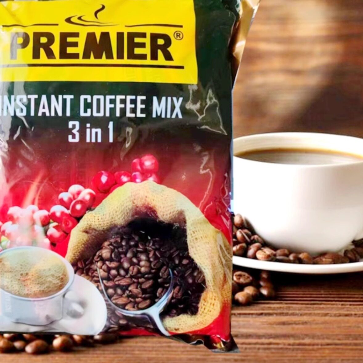 PREMIER咖啡缅甸速溶三合一原味咖啡意式香浓提神醒脑袋装