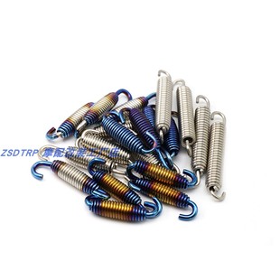 摩托车配件排气管专用改装弹簧 不锈钢加强加厚弹簧拉钩烧蓝弹簧