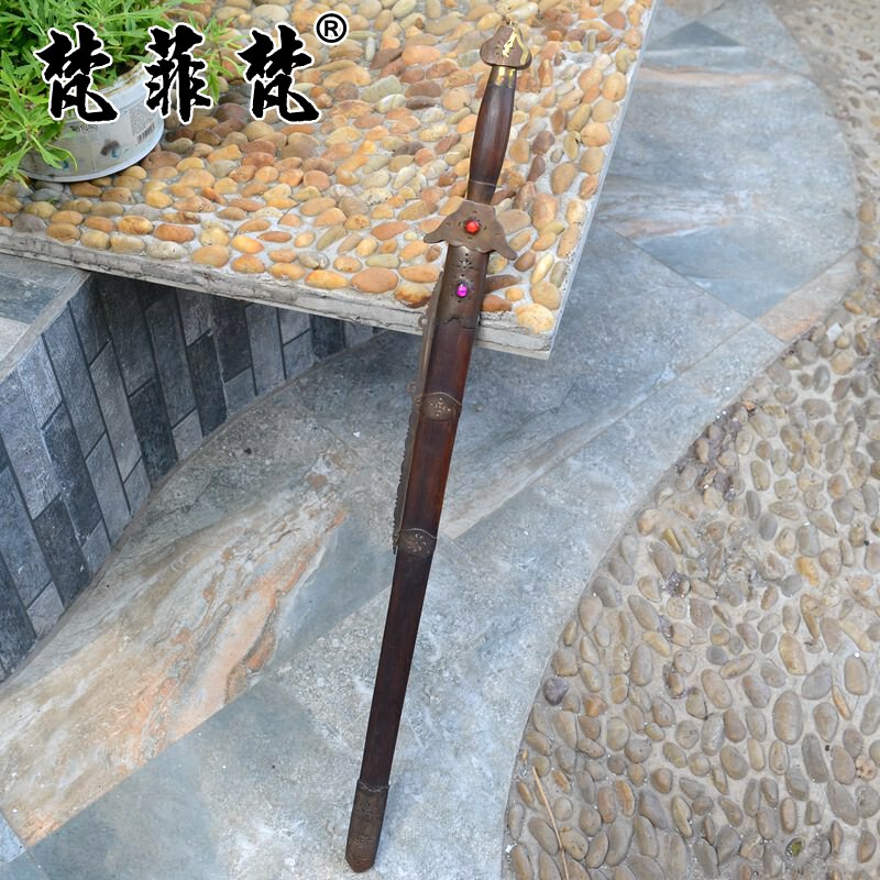 梵菲梵 海南黄花梨古董宝剑工艺品油梨老料收藏品正宗海黄摆件