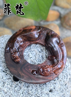 海南黄花梨挂件鬼脸吊坠