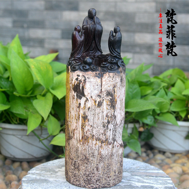 梵菲梵 印度小叶紫檀无相佛香插摆件拆房老料雕件金星料精雕文房