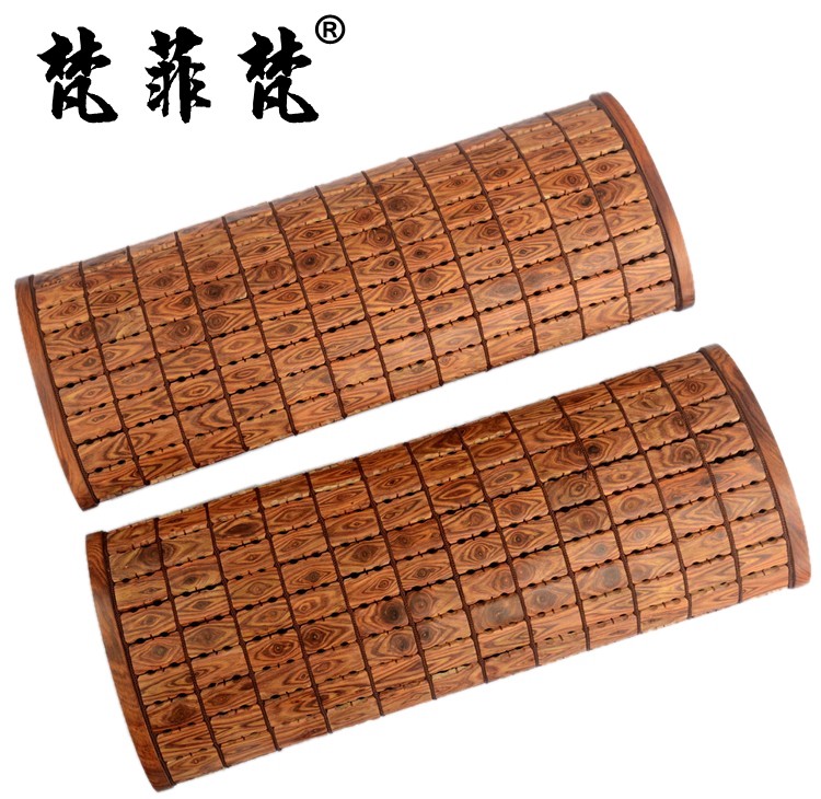 梵菲梵 海南黄花梨枕头满纹鬼脸鬼眼木质大凉枕对眼麻将席保健枕
