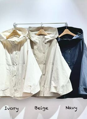 韩国Greymarket(现货) 蝴蝶结家连帽翻袖风衣外套