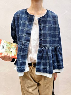 韩国hippie story早春2026新款圆领格仔衬衫