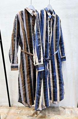 韩国hippie story早春2026新款翻领拼格长衬衫