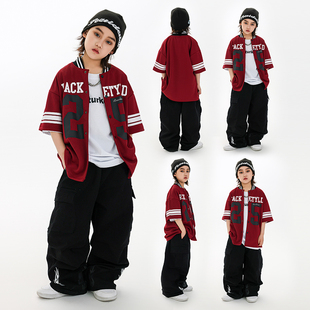 RACKETYLD街舞儿童潮服男童嘻哈风童装 女童夏 炸街酷帅hiphop套装