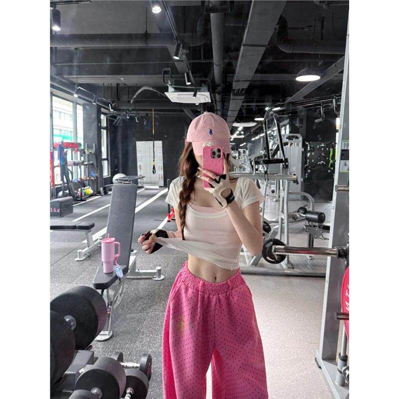 夏季白色短袖罩衫女纯欲辣妹叠穿修身显瘦运动百搭短款上衣新款潮