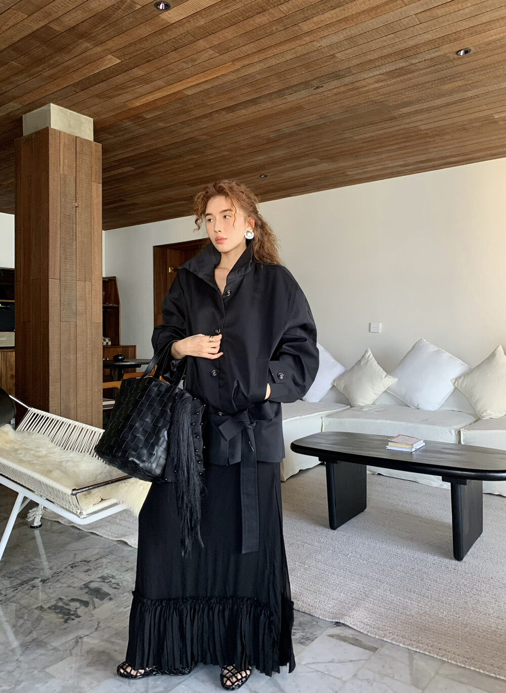 2026年春款ALL IN法式复古高智感廓形立领单排扣气质短款风衣外套