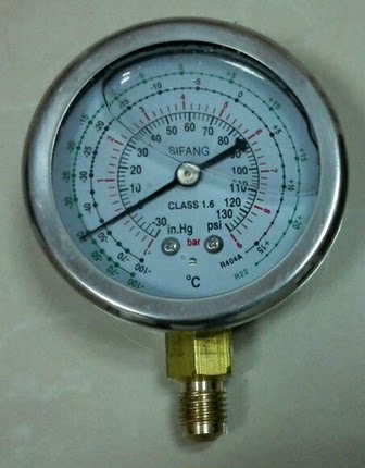径向冷煤压力表 中央空调主机压力表 -1- +15bar sifang YN-60