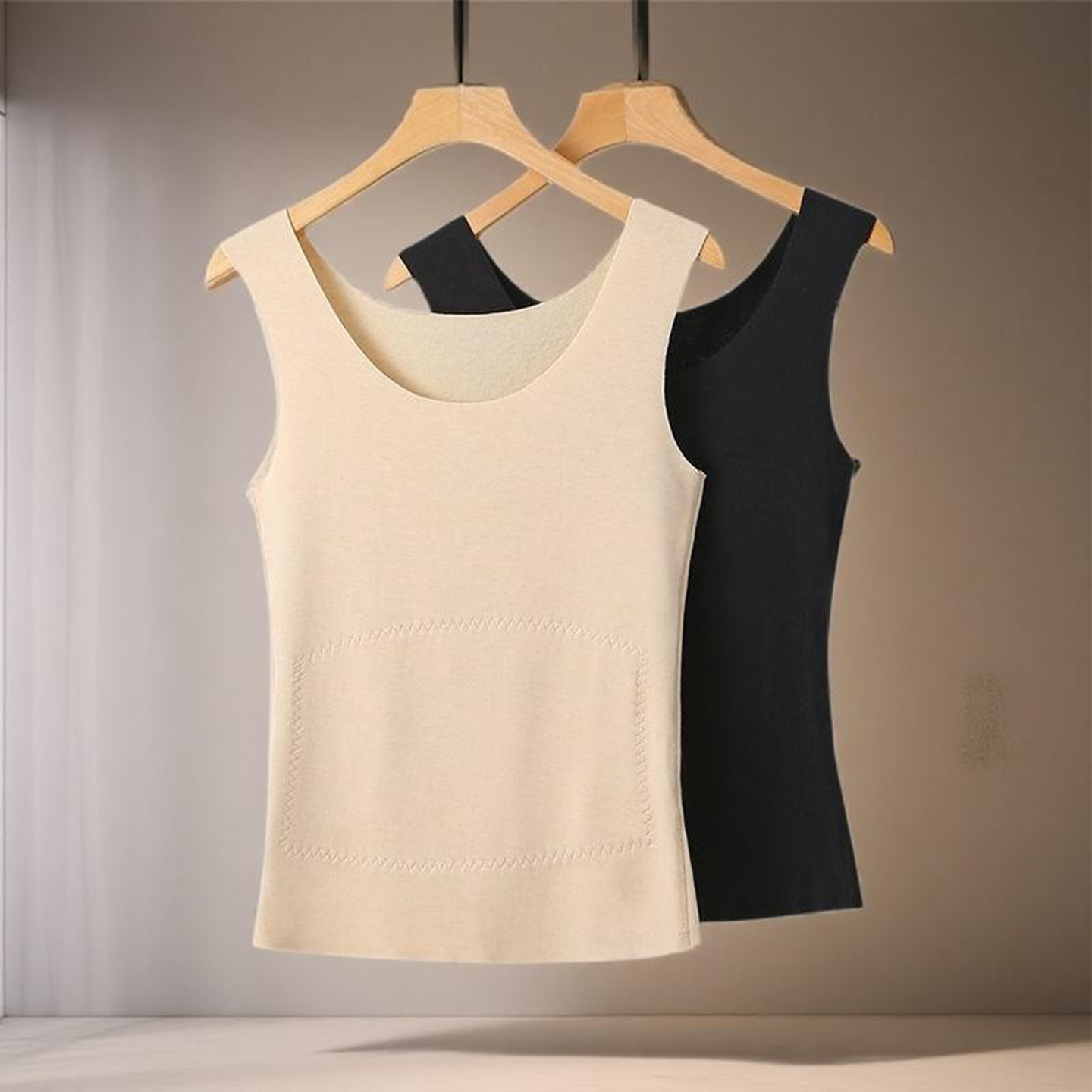 保暖上衣100%桑蚕丝拉绒保暖背心