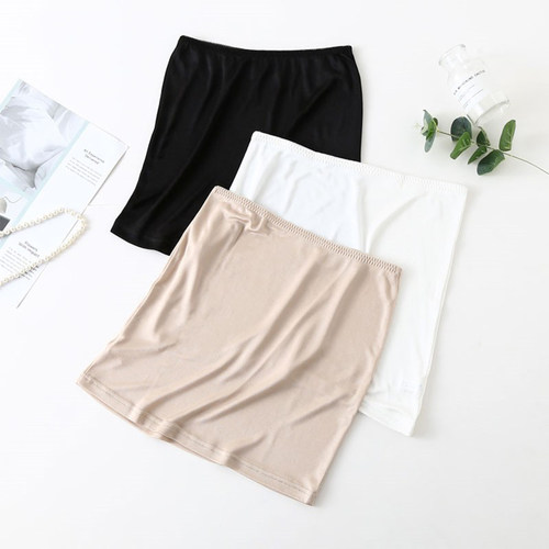 桑蚕丝半身裙包臀小黑裙短裙