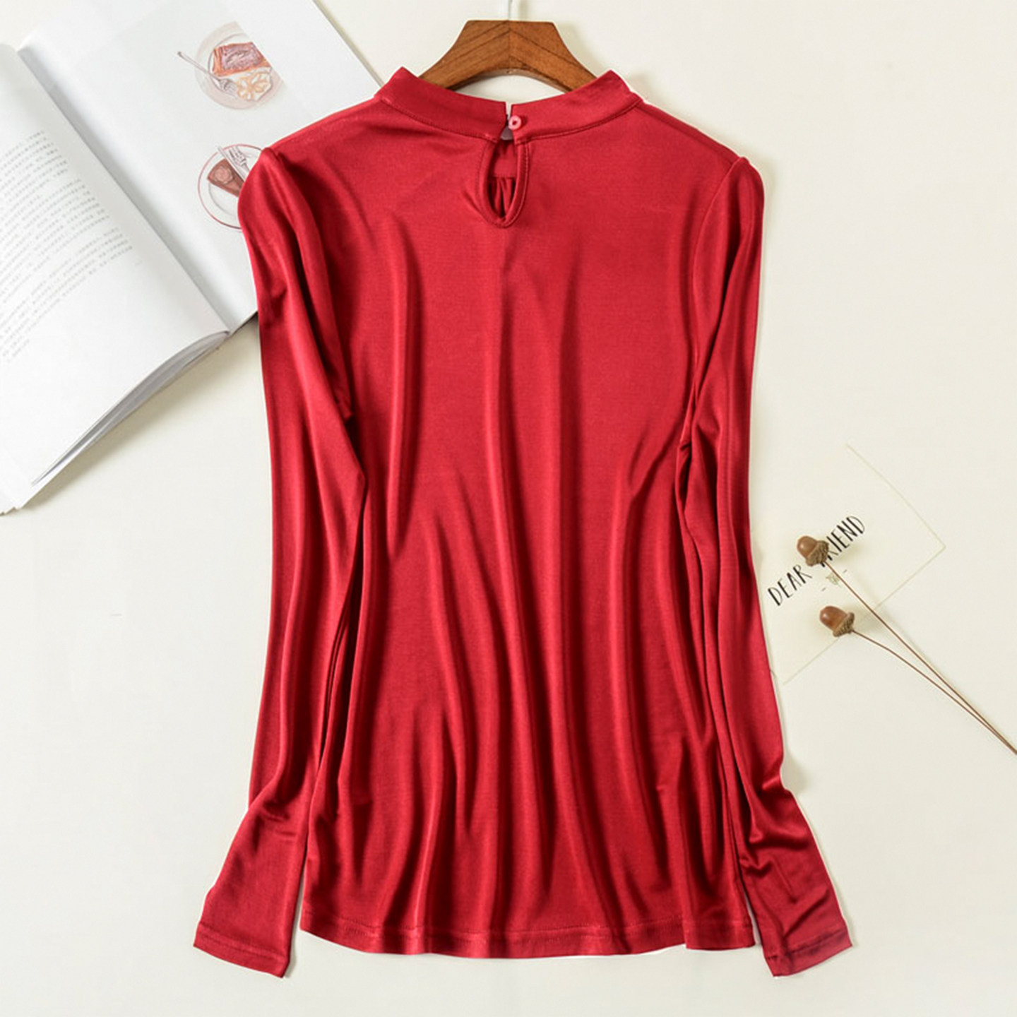 真丝长袖T恤女双面针织桑蚕丝半高领打底衫肌底衣妈妈装大码秋冬,女装/女士精品,T恤,淘宝优惠券,粉丝福利购,淘宝优惠卷