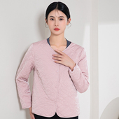 桑蚕丝内胆填充棉袄大码 刺绣棉衣女软糯轻便薄款 棉服保暖绵衣外套