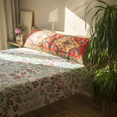 田园风a类纯棉盖毯单双人双面亲肤纱布床单床盖不皱毛巾被外贸毯