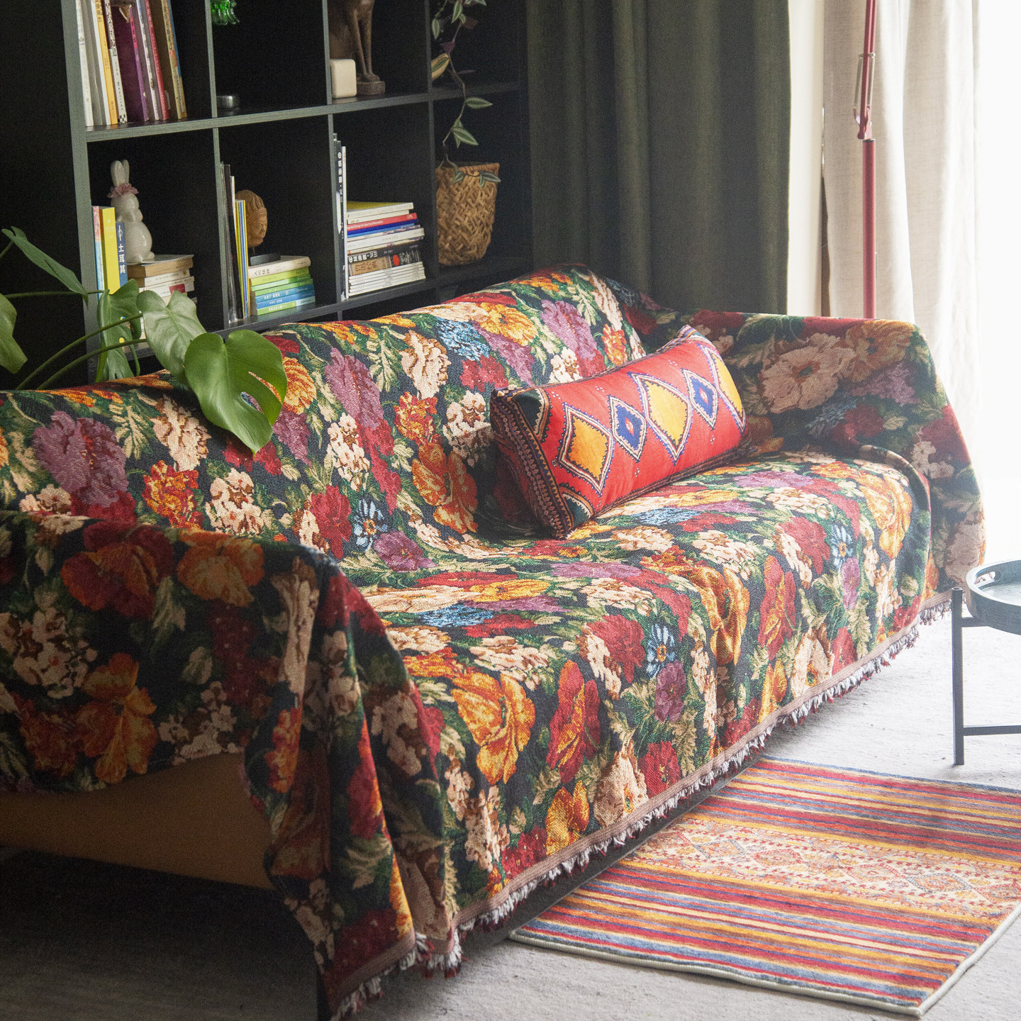 复古田园沙发毯耐磨防猫抓美式乡村四人位大尺寸沙发毯单人沙发巾