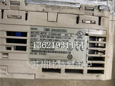 安川变频器 CIMR-JB4A0002BBA 0.75/0.4KW 380V 测试包好 询价