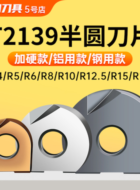 T2139半圆球刀片R5R6R8R10R15硬质合金球刀杆球头球型P3200刀粒