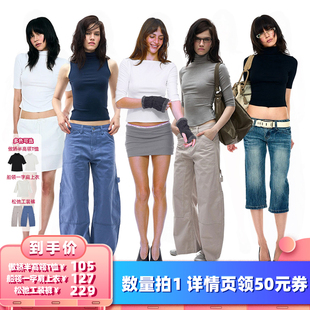 【所有女生的衣橱直播间】no info工装裤半高领美式T恤船领上衣