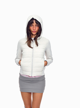 no info 女士防风连帽轻薄羽绒服排骨显瘦秋冬保暖防寒机能外套