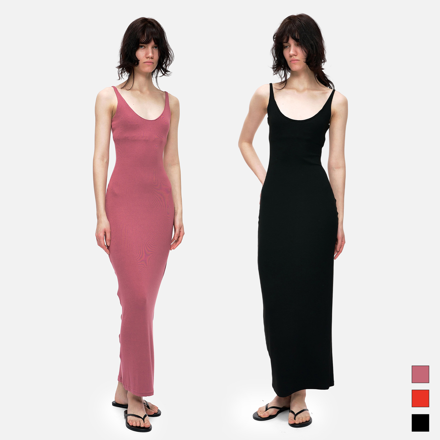 白女审美优雅修身针织连衣裙