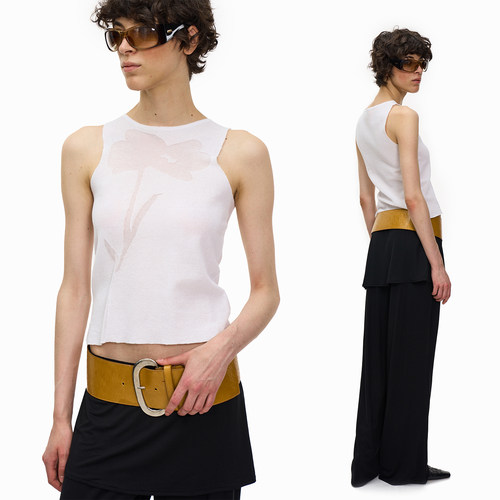 纯欲提花针织复古辣妹上衣2026夏