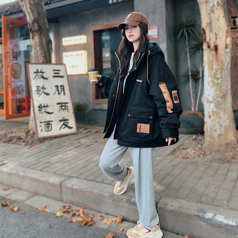 法国R.M工装连帽羽绒服