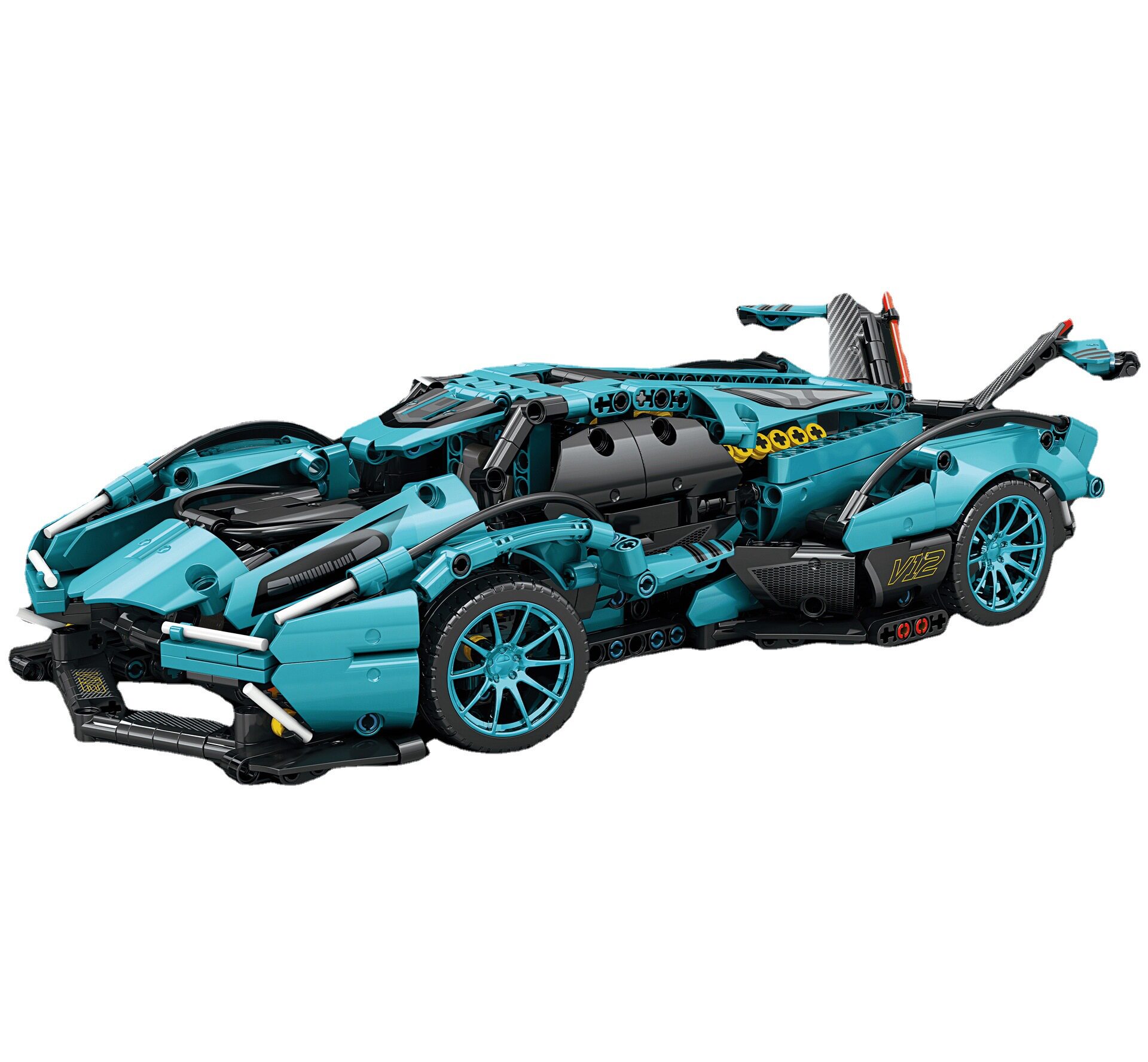 积奇乐搭插拼装积木新概念跑车儿童益智玩具男孩6岁以上组装49020