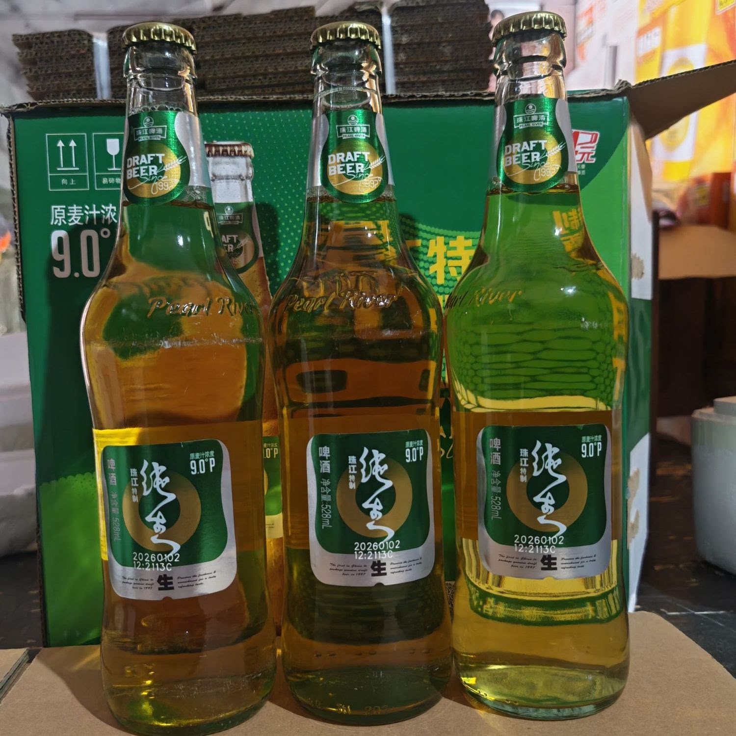 珠江纯生啤酒经典啤酒整箱玻璃瓶装火锅人气酒水珠江啤酒图片