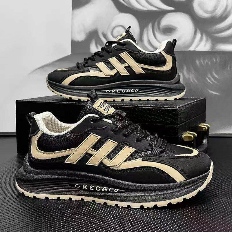 2025春秋新款运动跑步轻便潮鞋男鞋皮面防水休闲鞋男士旅游鞋,流行男鞋,网面鞋,淘宝优惠券,粉丝福利购,淘宝优惠卷