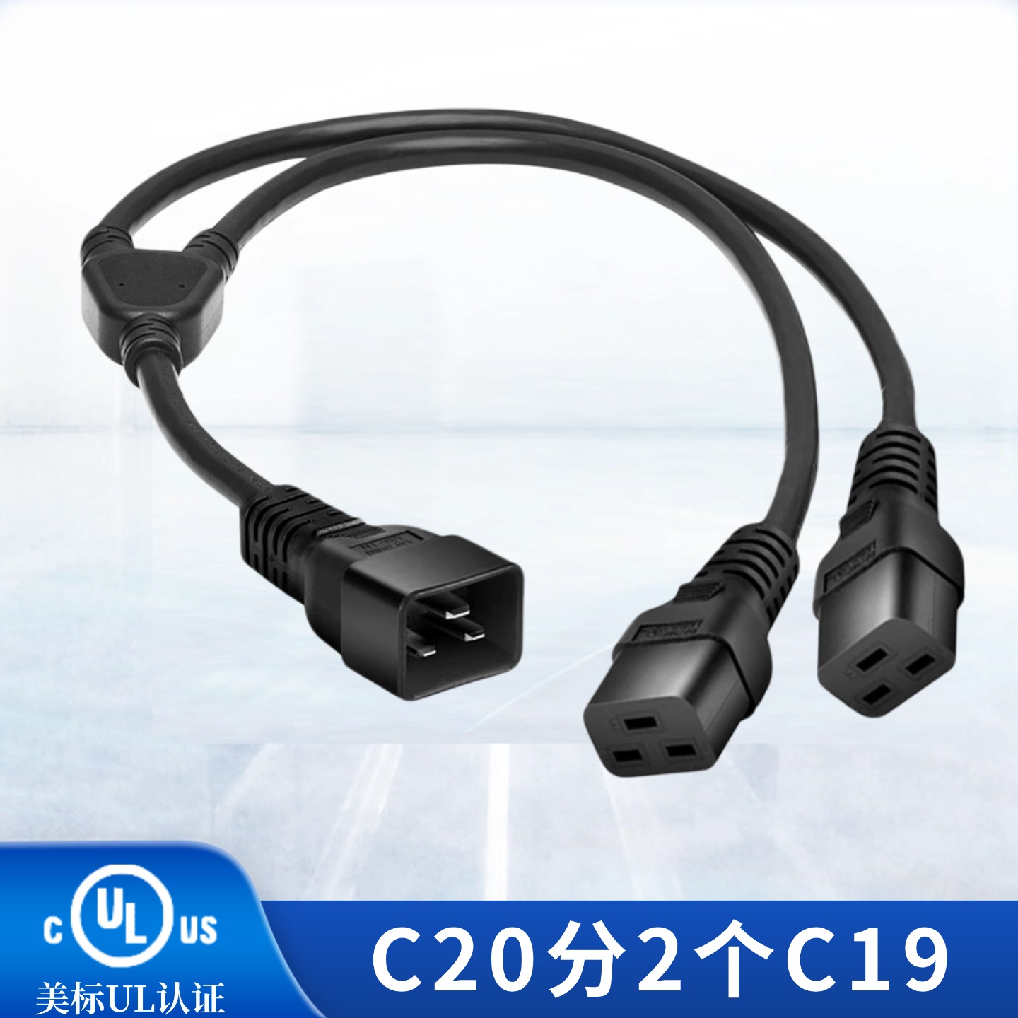 C20转2个C19一分二爪子线电源线