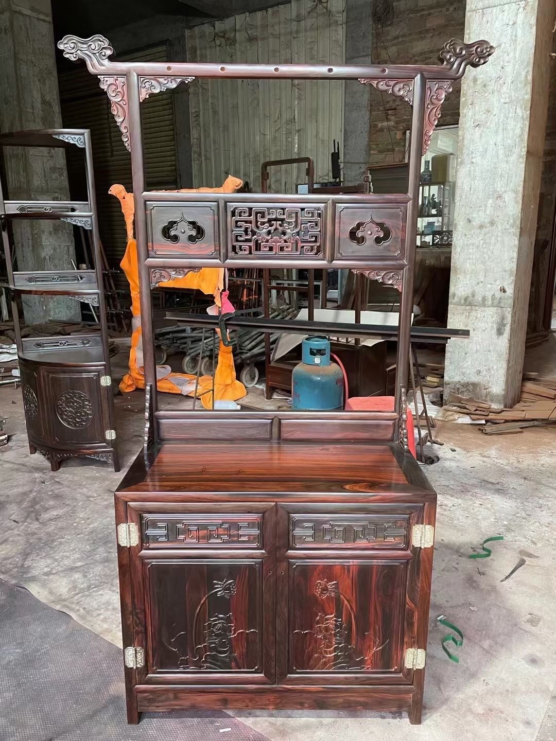 老挝大红酸枝鞋柜衣帽架红木家用两抽落地卧室中式挂衣架换鞋柜,住宅家具,红木博古架,淘宝优惠券,粉丝福利购,淘宝优惠卷