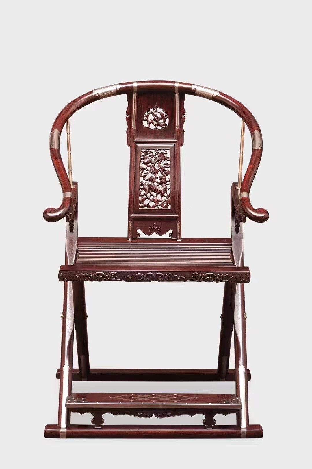 老挝大红酸枝交椅中式明清古典红木家具交趾黄檀酸枝木厂价直销