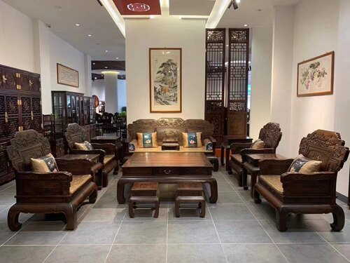 大红酸枝沙发交趾黄檀实木红木沙发古典家具明清客厅家用中式椅子