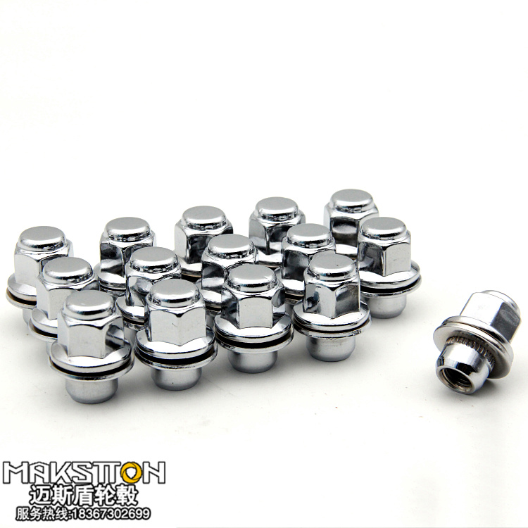 平孔螺帽 螺母高品质 紧固汽车改装轮毂钢圈