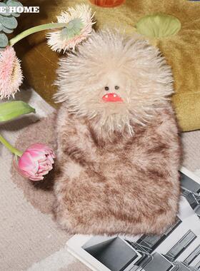 炸刺团团热水袋可爱风注水原创毛绒暖水袋睡觉专用暖手暖肚子小众