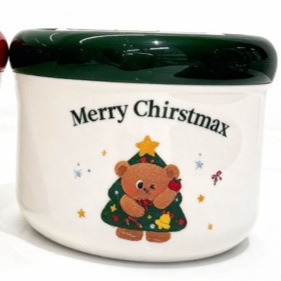 304不锈钢保温饭盒05 卡通圣诞节小熊保温杯便携式 下单立减30