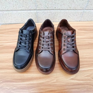 美线外贸男鞋头层牛皮上线牛筋底板鞋英伦商务休闲鞋男真皮大码