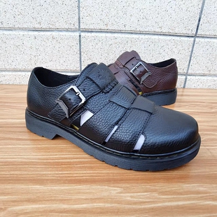 真皮特大码 透气包头英伦固特异缝线罗马鞋 夏季 优质头层牛皮男凉鞋