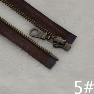YKK金属拉链 5号青古铜单开50-100cm咖啡外套拉链 YKK原产拉链