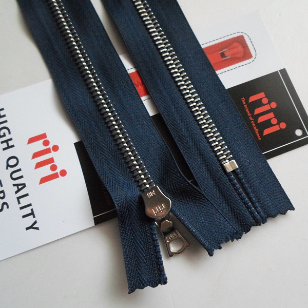 M6riri白铜链条闭口蓝色10-60cm 原产riri拉链 4#金属口袋拉锁