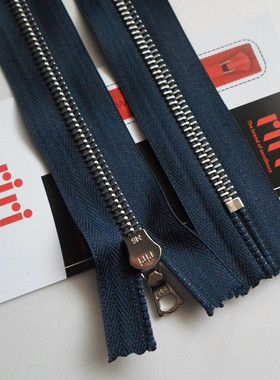M6riri白铜链条闭口蓝色10-60cm 原产riri拉链 4#金属口袋拉锁
