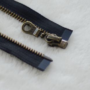 YKK金属拉链 5号青古铜单开50-100cm黑外套门襟拉链 YKK原产拉链