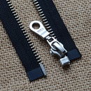 黑羽绒服门襟拉链YKK原产拉链 110cm YKK金属拉链 5号白铜单开20