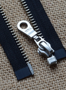 YKK金属拉链 5号白铜单开20-110cm 黑羽绒服门襟拉链YKK原产拉链
