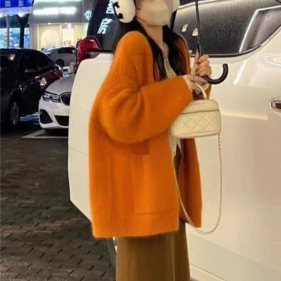 加厚慵懒风显瘦针织开衫