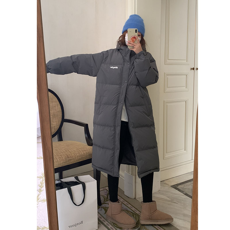 sieyiu韩版中长款90白鸭绒羽绒服