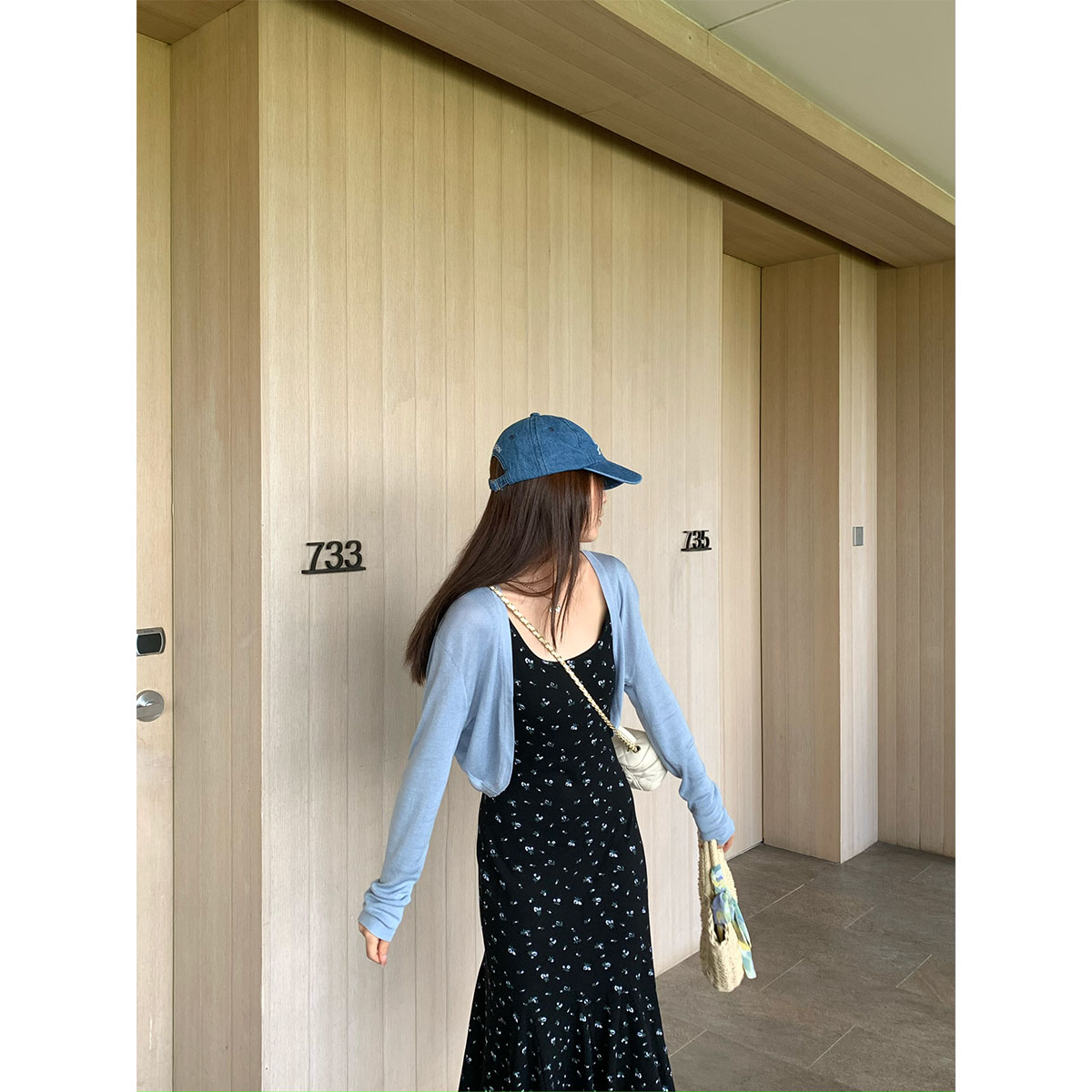sieyiu2025春季新款针织开衫蓝色薄款弹力坎肩外搭防晒上衣外套女