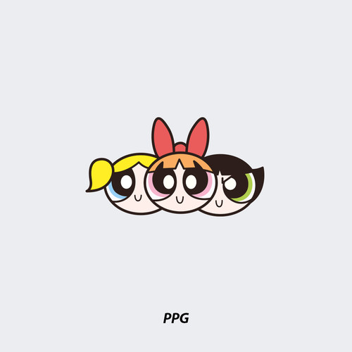 卡通纹身贴小女警美好女孩